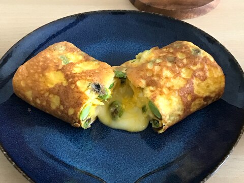 チーズイン枝豆卵焼き